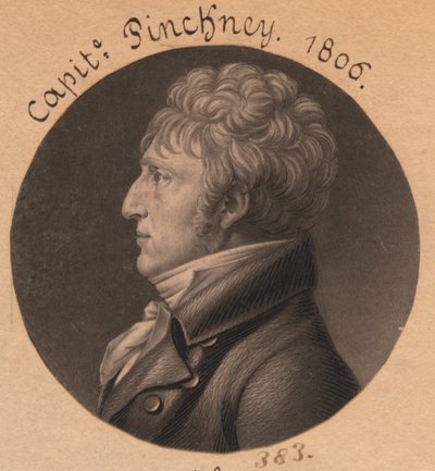 Möglicherweise Charles Pinckney oder Dr. George Wilson autorstwa Charles Balthazar Julien Févret de Saint-Mémin