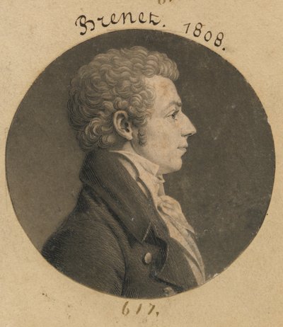 Prawdopodobnie Henry Brunet autorstwa Charles Balthazar Julien Févret de Saint-Mémin