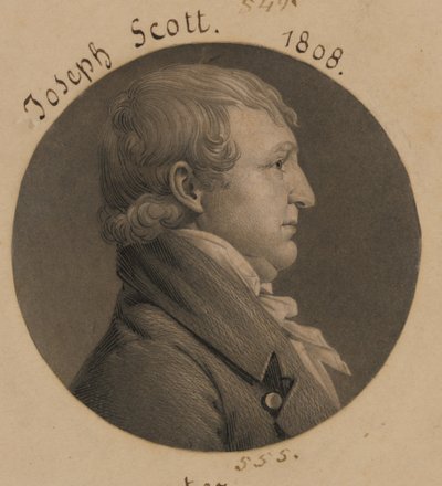 Być może Hubbard Taylor lub Joseph Scott autorstwa Charles Balthazar Julien Févret de Saint-Mémin
