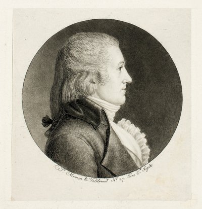 Portret profilowy, Blake autorstwa Charles Balthazar Julien Févret de Saint-Mémin