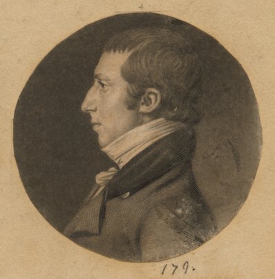Niezidentyfikowany mężczyzna autorstwa Charles Balthazar Julien Févret de Saint-Mémin