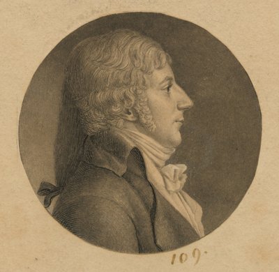 Niezidentyfikowany mężczyzna autorstwa Charles Balthazar Julien Févret de Saint-Mémin