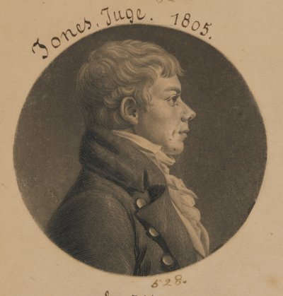 Walter Jones autorstwa Charles Balthazar Julien Févret de Saint-Mémin