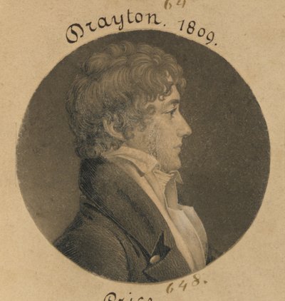 William Drayton autorstwa Charles Balthazar Julien Févret de Saint-Mémin