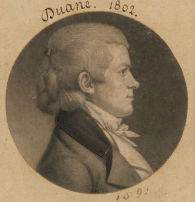 William Duane autorstwa Charles Balthazar Julien Févret de Saint-Mémin