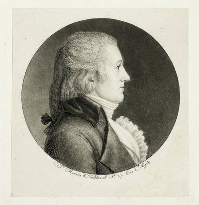Portret profilowy, Blake autorstwa Charles Balthazar Julien Févret de Saint Mémin