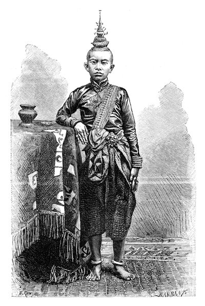 Cambojan, najstarszy syn Narodoma, 1895. autorstwa Charles Barbant