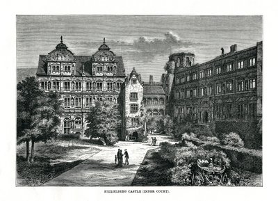 Zamek Heidelberg, Niemcy, 1879 autorstwa Charles Barbant