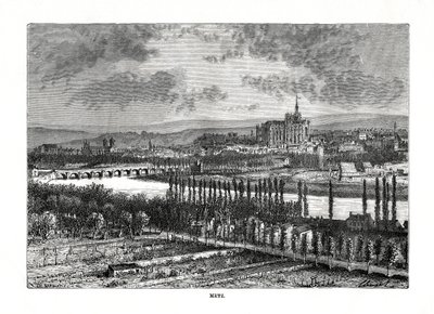 Metz, Francja, XIX w. autorstwa Charles Barbant