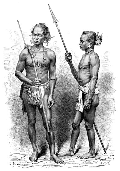 Ludzie Moi, Indonezja, 1895. autorstwa Charles Barbant