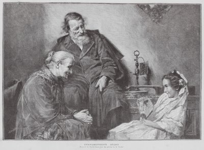 Historia babci (litografia) autorstwa Charles Baude