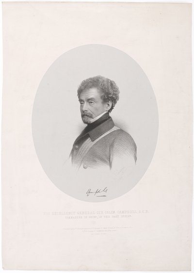 „Jego Ekscelencja Generał Sir Colin Campbell Naczelny Dowódca GCB w Indiach Wschodnich” autorstwa Charles Baugniet