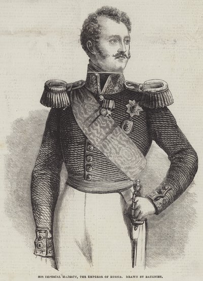 Jego Cesarska Mość, Cesarz Rosji autorstwa Charles Baugniet