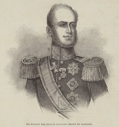 Jego Królewska Mość Król Holandii autorstwa Charles Baugniet