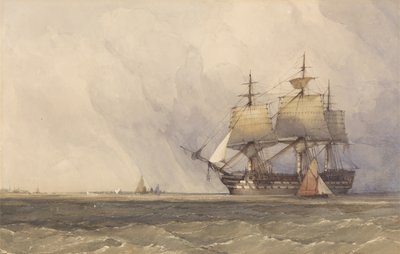 Scena Wybrzeże z wysyłką (toaleta, długopis i grafit na papierze) autorstwa Charles Bentley