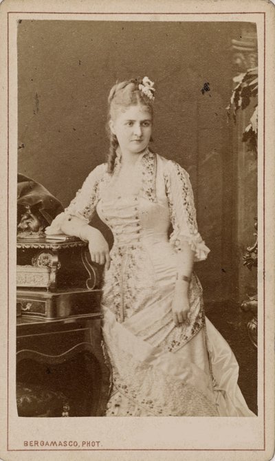 Portret śpiewaczki operowej Caroline Salli Caroline Louise de Septavaux 1880. autorstwa Charles Bergamasco