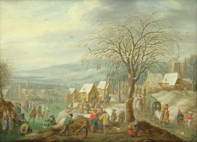 Wiejski krajobraz zimowy autorstwa Charles Beschey