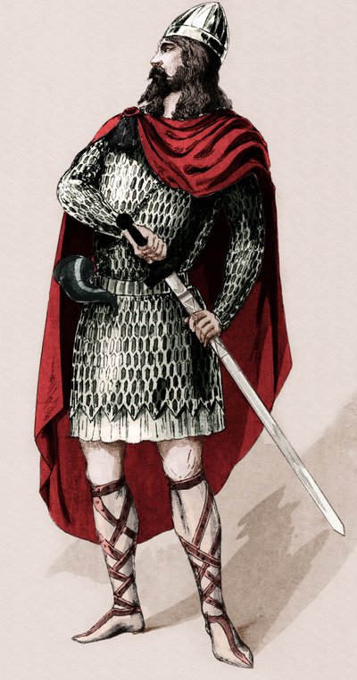 Francuski rycerz Roland de Roncevaux (druk) autorstwa Charles Bianchini