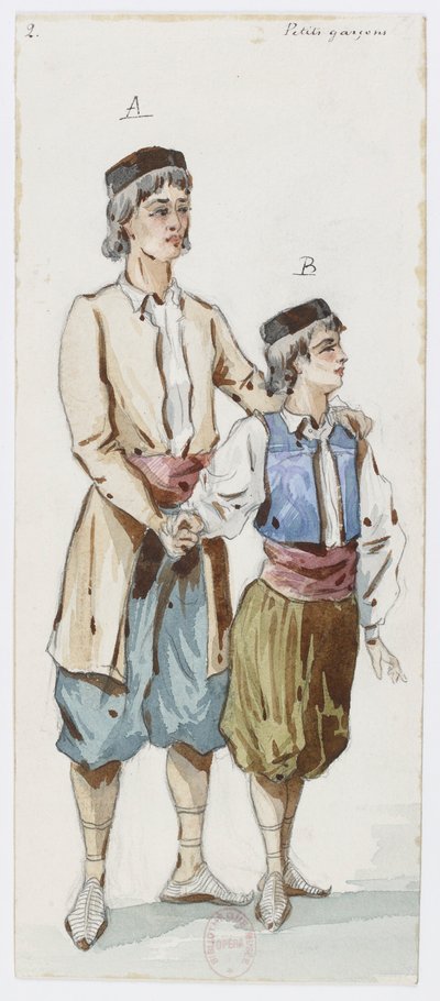 Holmès - Czarna góra - kostiumy zaprojektowane przez Charlesa Bianchiniego - 02. Mali chłopcy autorstwa Charles Bianchini