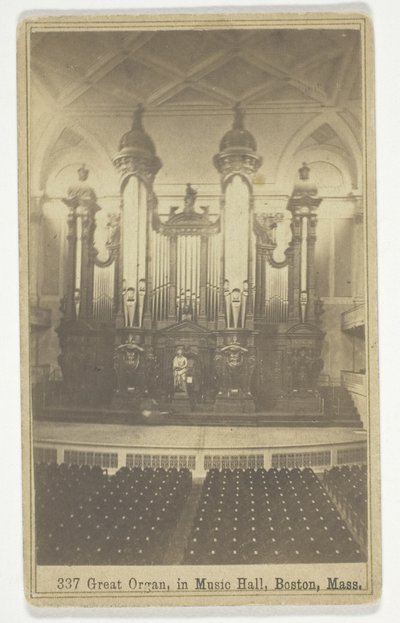 337 Wielkie Organy w Music Hall, Boston, Mass autorstwa Charles Bierstadt