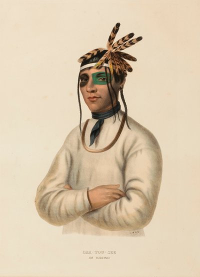 CAA-TOU-SEE. AN OJIBWAY., z Historii plemion indiańskich Ameryki Północnej autorstwa Charles Bird King