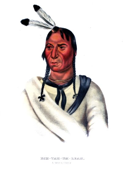 Eshtahumbah (Śpiące Oczy), wódz Siuksów autorstwa Charles Bird King