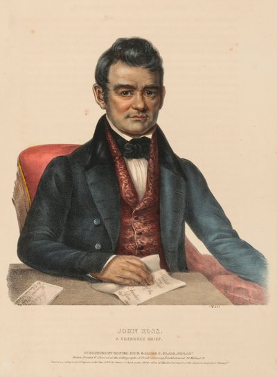 JOHN ROSS. A CHEROKEE CHIEF., z Historii plemion indiańskich Ameryki Północnej autorstwa Charles Bird King