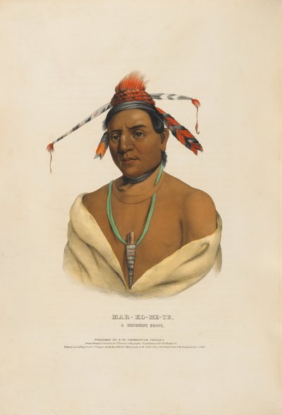 Mar-ko-me-te - Wojownik Menominee autorstwa Charles Bird King