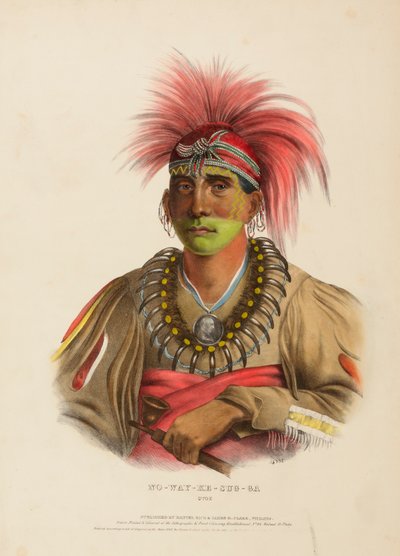NO-WAY-KE-SUG-GA. OTOE., z Historii plemion indiańskich Ameryki Północnej autorstwa Charles Bird King