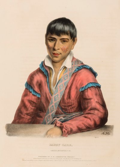 PADDY-CARR. CREEK INTERPRETER., z Historii plemion indiańskich Ameryki Północnej autorstwa Charles Bird King