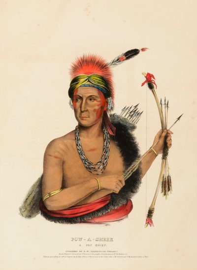 POW-A-SHEEK. FOX CHIEF. autorstwa Charles Bird King
