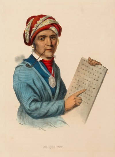 SE-QUO-YAH, z Historii plemion indiańskich Ameryki Północnej autorstwa Charles Bird King