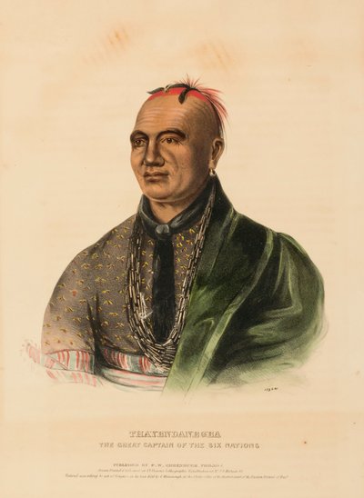 THAYENDANEGEA. WIELKI KAPITAN SZEŚCIU NARODÓW, z Historii plemion indiańskich Ameryki Północnej autorstwa Charles Bird King