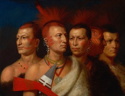 Young Omahaw, War Eagle, Little Missouri i Pawnees autorstwa Charles Bird King