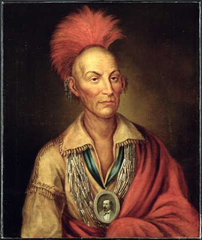 Portret Black Hawk (1767-1838) autorstwa Homera Hendersona c.1870 autorstwa Charles Bird after King