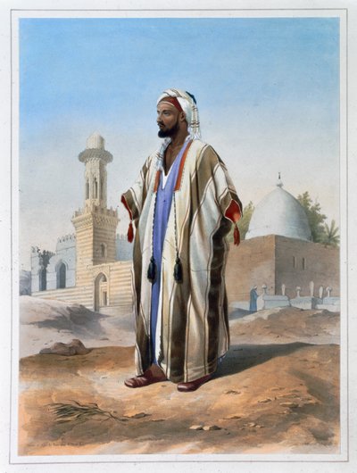 Facet ubrany w habę, 1848 autorstwa Charles Bour