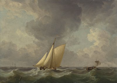 Kuter w silnym wietrze autorstwa Charles Brooking