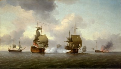 Zdobycie "Glorioso", 8 października 1747 r., ok. 1747 r. (olej na płótnie) autorstwa Charles Brooking