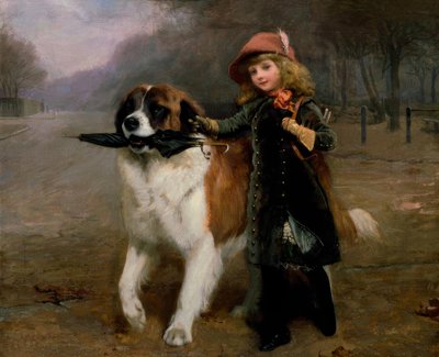 Charles B.Barber, Off to School / Gemälde, 1883 autorstwa Charles Burton Barber
