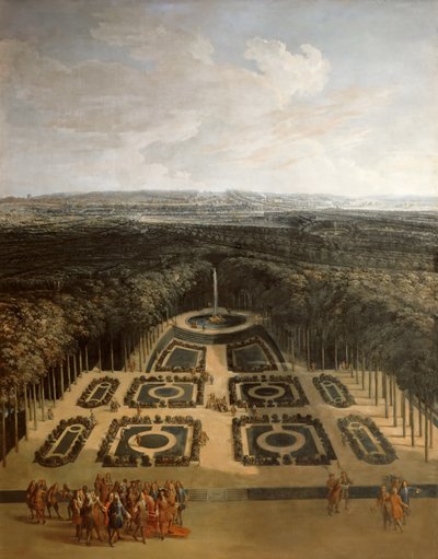 Promenada Ludwika XIV w Ogrodach Wielkiego Trianon autorstwa Charles Chastelain