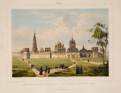 Widok klasztoru Nowodziewiczy w Moskwie, lata czterdzieste XIX wieku autorstwa Charles Claude Bachelier