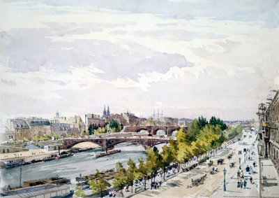 Paryż, z okna Salle dApollon w Luwrze patrząc na zachód, lipiec 1867 autorstwa Charles Claude Pyne