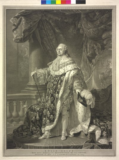 Król Francji Ludwik XVI autorstwa Charles Clément Bervic