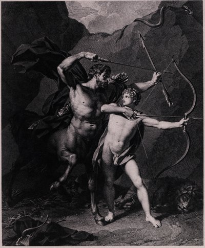 Edukacja Achillesa, 1794 autorstwa Charles Clément Bervic