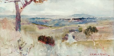 Dandenongs z Heidelberg autorstwa Charles Edward Conder