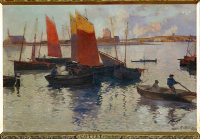 Wieczorne światło, port Camaret (obraz na płótnie) autorstwa Charles Cottet