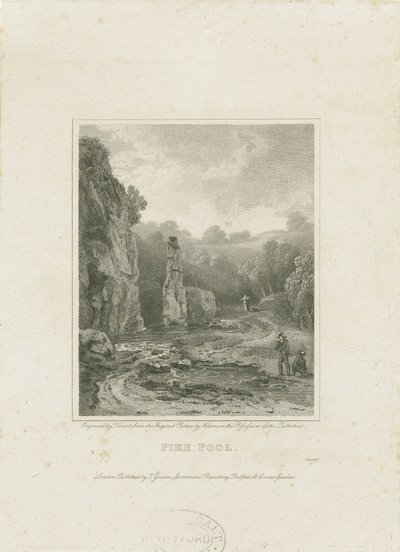 Dovedale - [Charles] Cotton Fishing House: grawerowanie i [?XIX wiek] (druk) autorstwa Charles Cotton