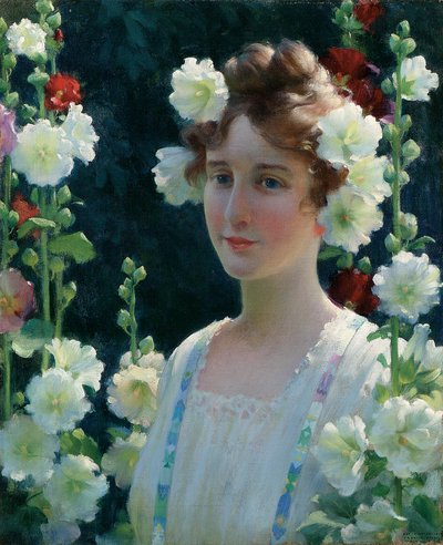 Wśród Malw autorstwa Charles Courtney Curran