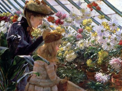 Chryzantemy autorstwa Charles Courtney Curran