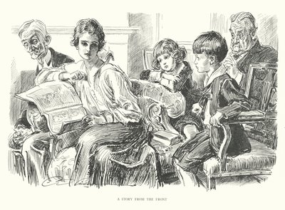 Opowieść z frontu (litografia) autorstwa Charles Dana Gibson